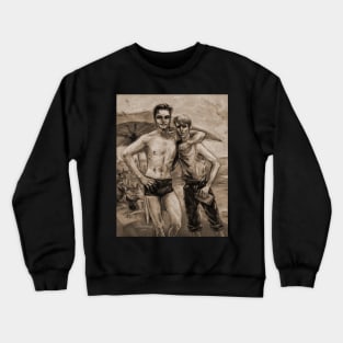 Coney Island beach, circa 1935 Crewneck Sweatshirt